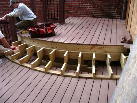 how to build curved front porch steps